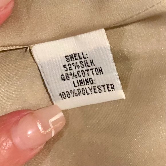 Kenneth Cole Box Pleated Silk/Cotton Sz 8 Skirt - Picture 5 of 5